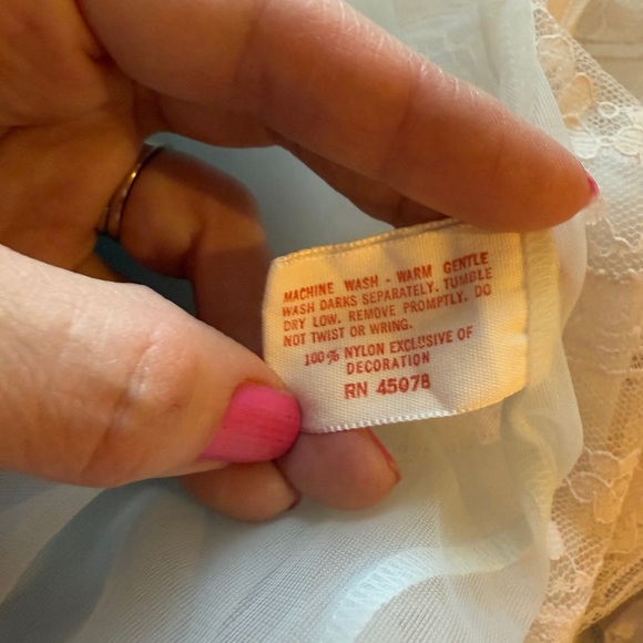 Intime of California Vintage Lace Chiffon Long Peignoir Robe Nightgown Small - Picture 13 of 13